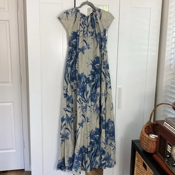 Ann Mashburn linen blend floral maxi dress - Picture 7 of 11